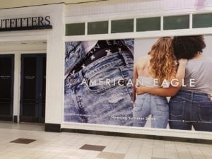 Construction hoarding - American Eagle - Bower Mall Red Deer