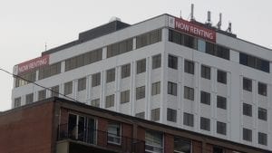 Textured Surface Film Installation at top of building